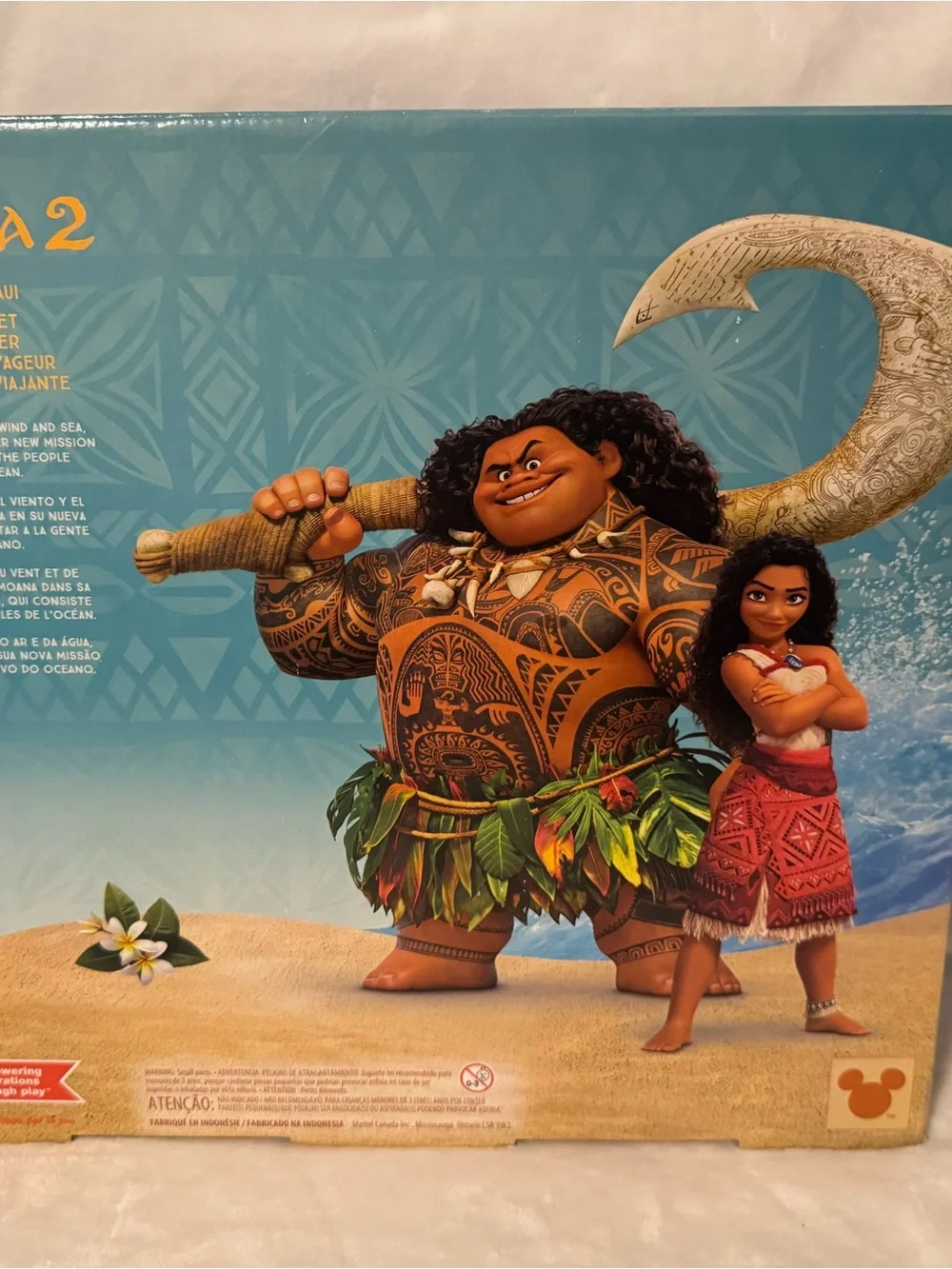 Disney Moana & Maui Doll Set - Red, Green, Brown